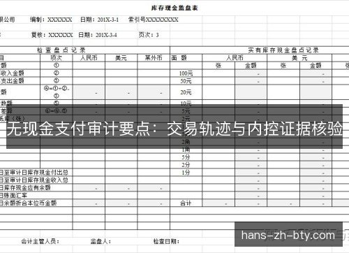 无现金支付审计要点:交易轨迹与内控证据核验 无现金支付审计要点:交易轨迹与内控证据核验